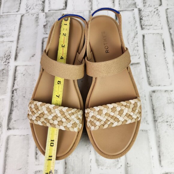 Rothy's The Lightweight Wedge Women's Sz 9.5 Beach Sand Chunky Platform Sandals - Picture 9 of 10